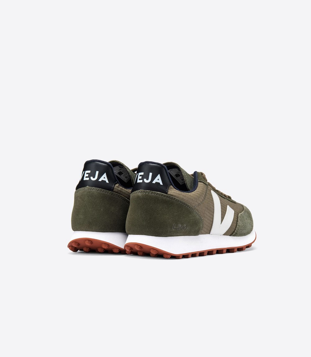 Veja Sneakers Mens - Rio Branco Ripstop - Olive/White - 3594HUPZQ